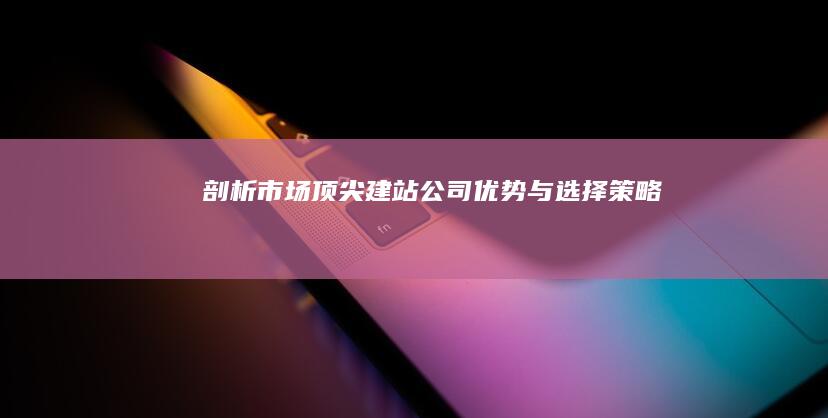 剖析市场：顶尖建站公司优势与选择策略